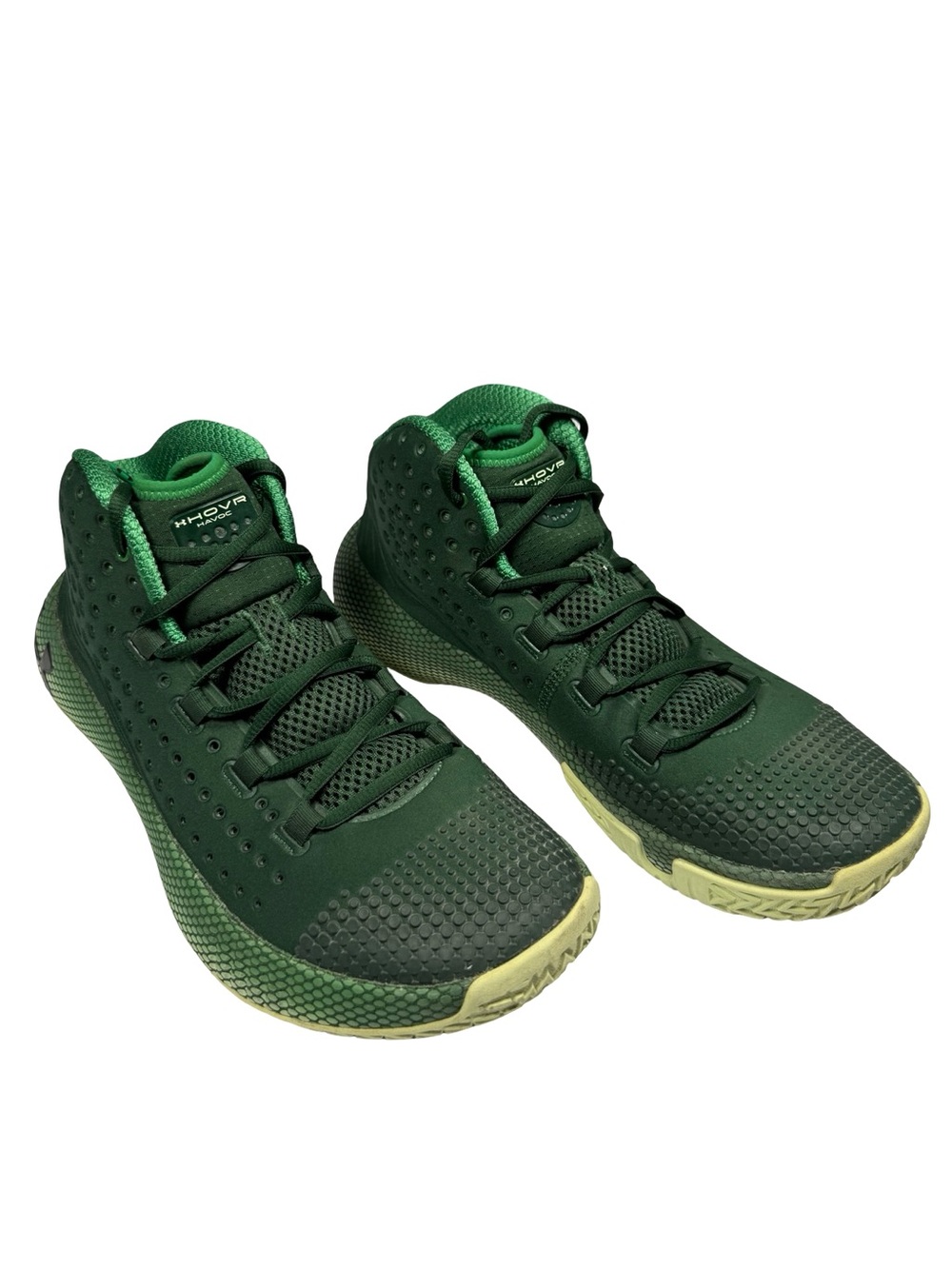 Under Armour HOVR Havoc 2 Mens 10 Green Basketball Shoes 3022050-300 High Top